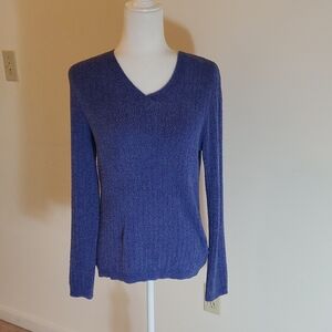 Croft & Barrow Textured Purple Sweater